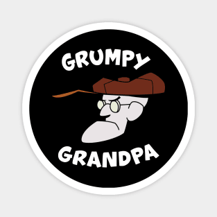 Grumpy Grandpa (black) Magnet